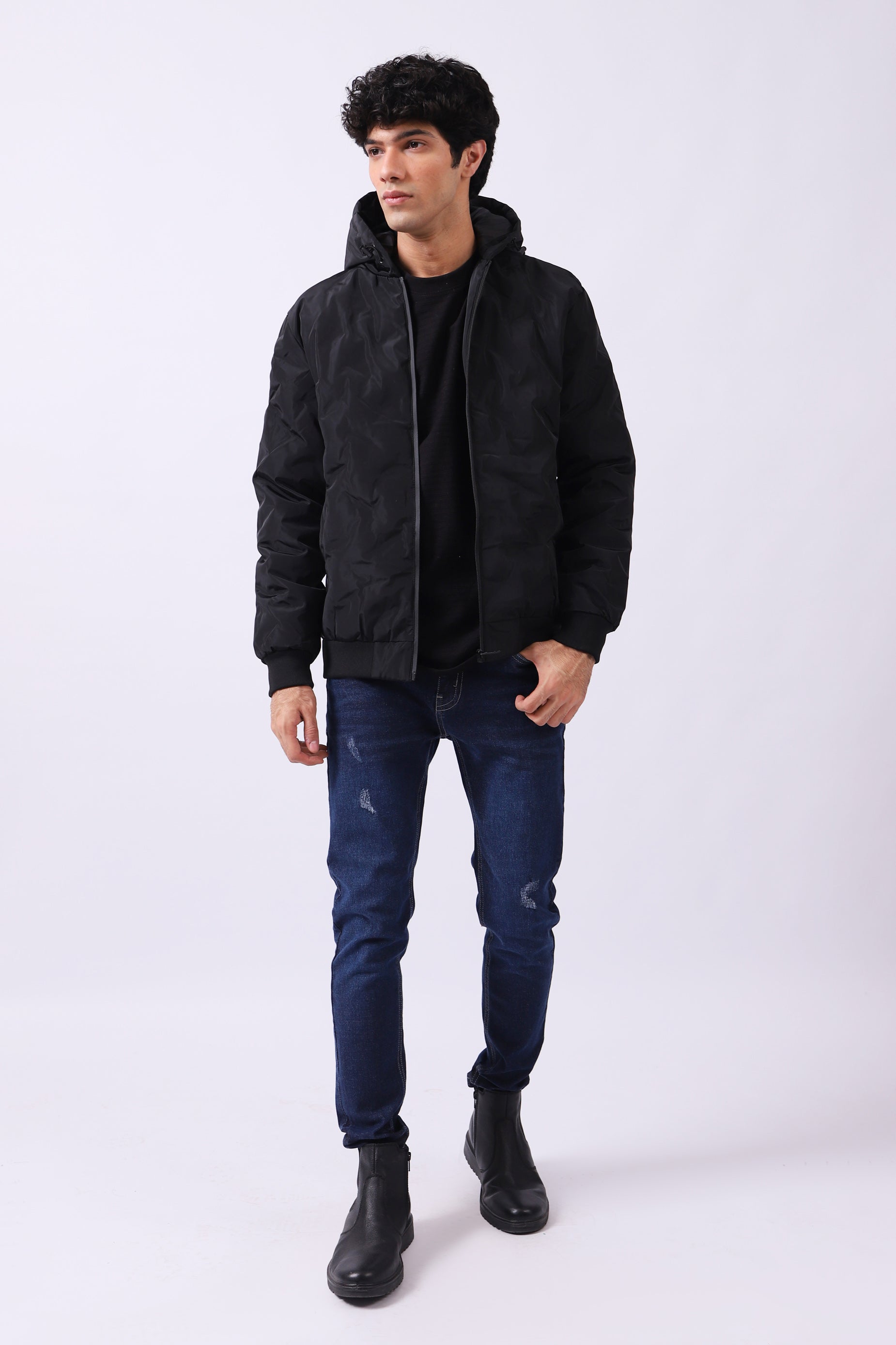 PUFFER HOODED JACKET