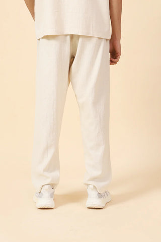 BAGGY FIT TEXTURED EASY PANTS