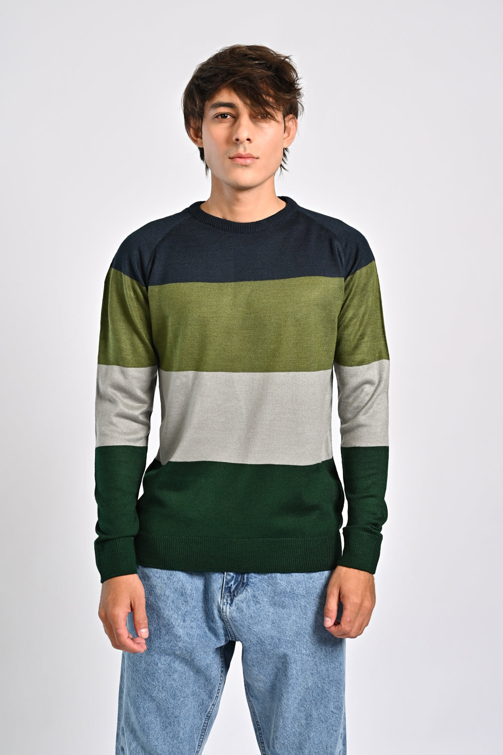 COLOR BLOCKING SWEATER