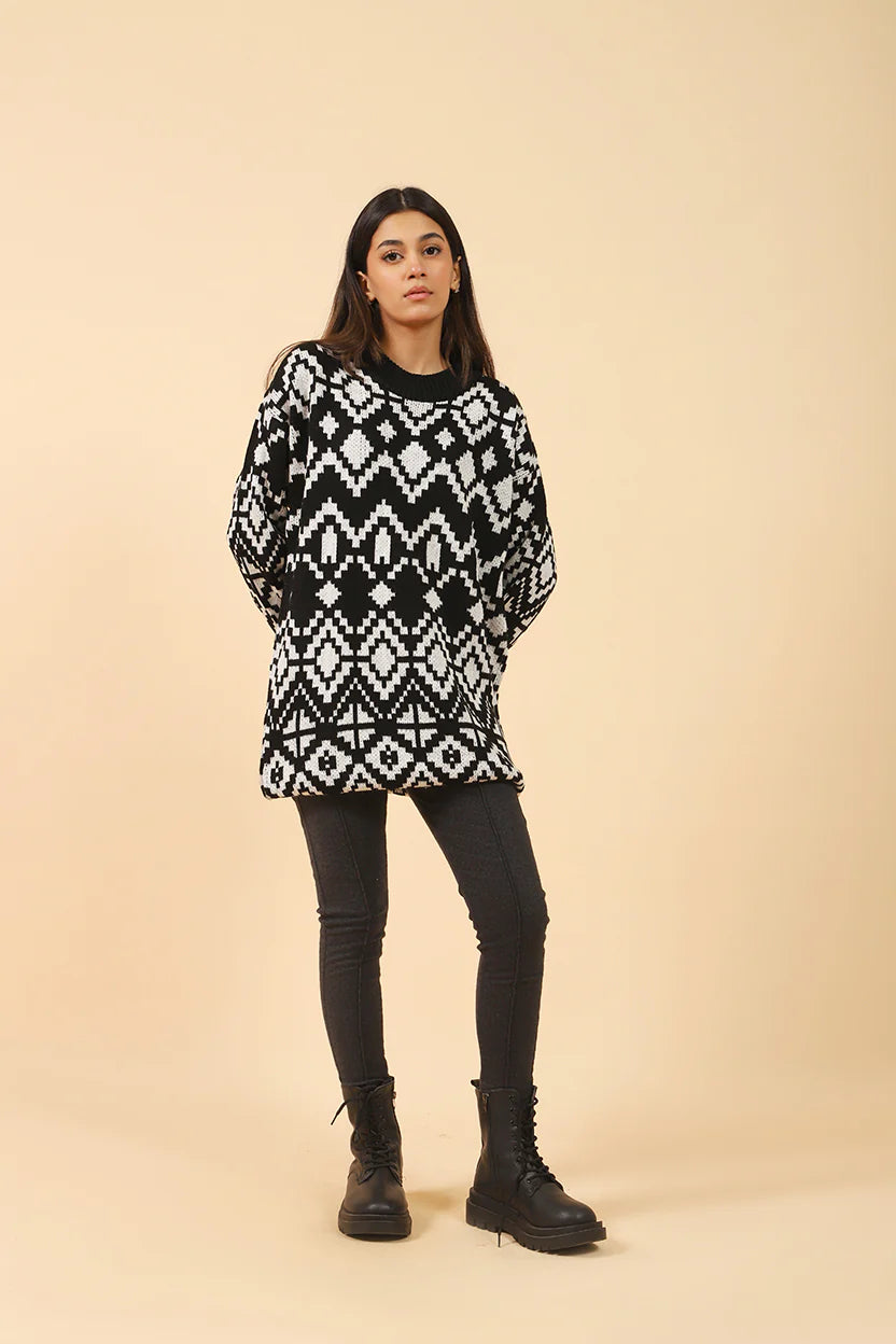 PATTERNED JUMPER DRESS