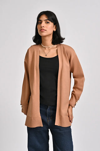 CASHMERE HAND-FEEL CARDIGAN