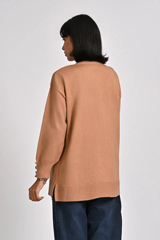 CASHMERE HAND-FEEL CARDIGAN