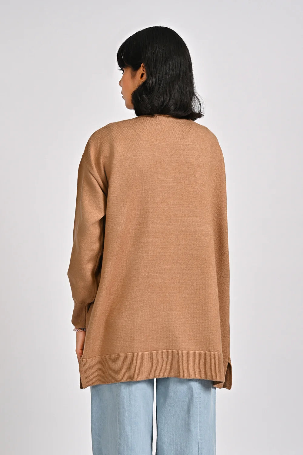 CASHMERE HAND-FEEL CARDIGAN