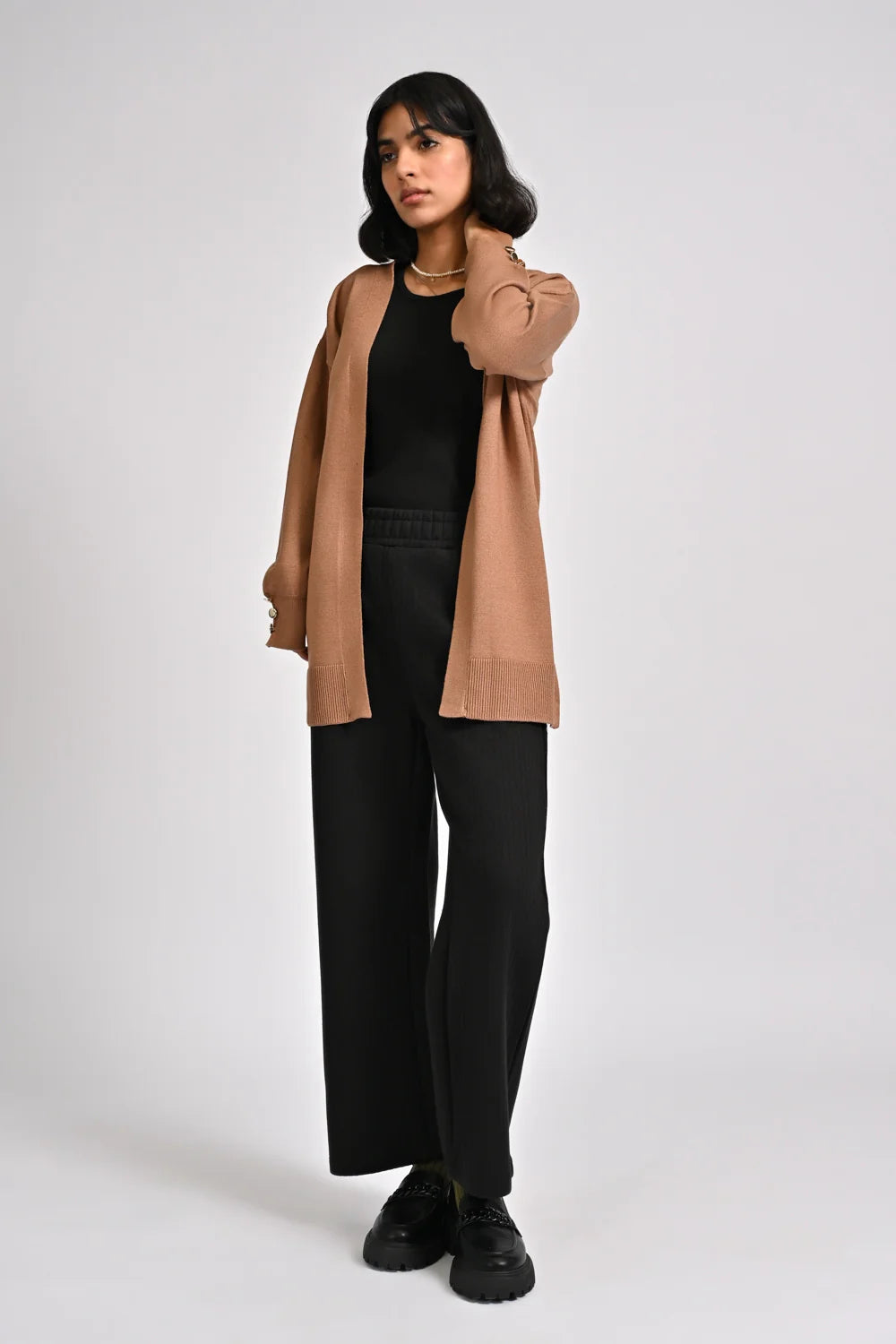 CASHMERE HAND-FEEL CARDIGAN