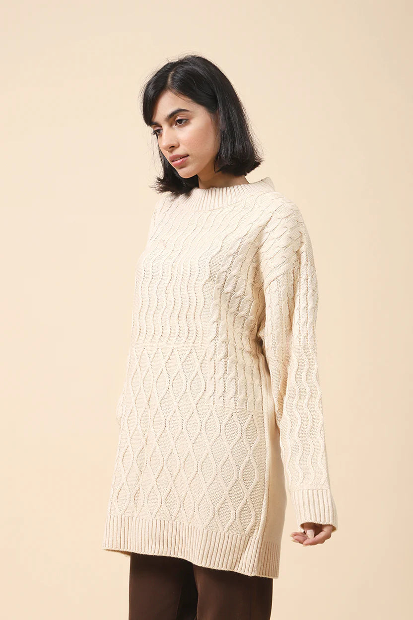 TEXTURED SWEATER DRESS