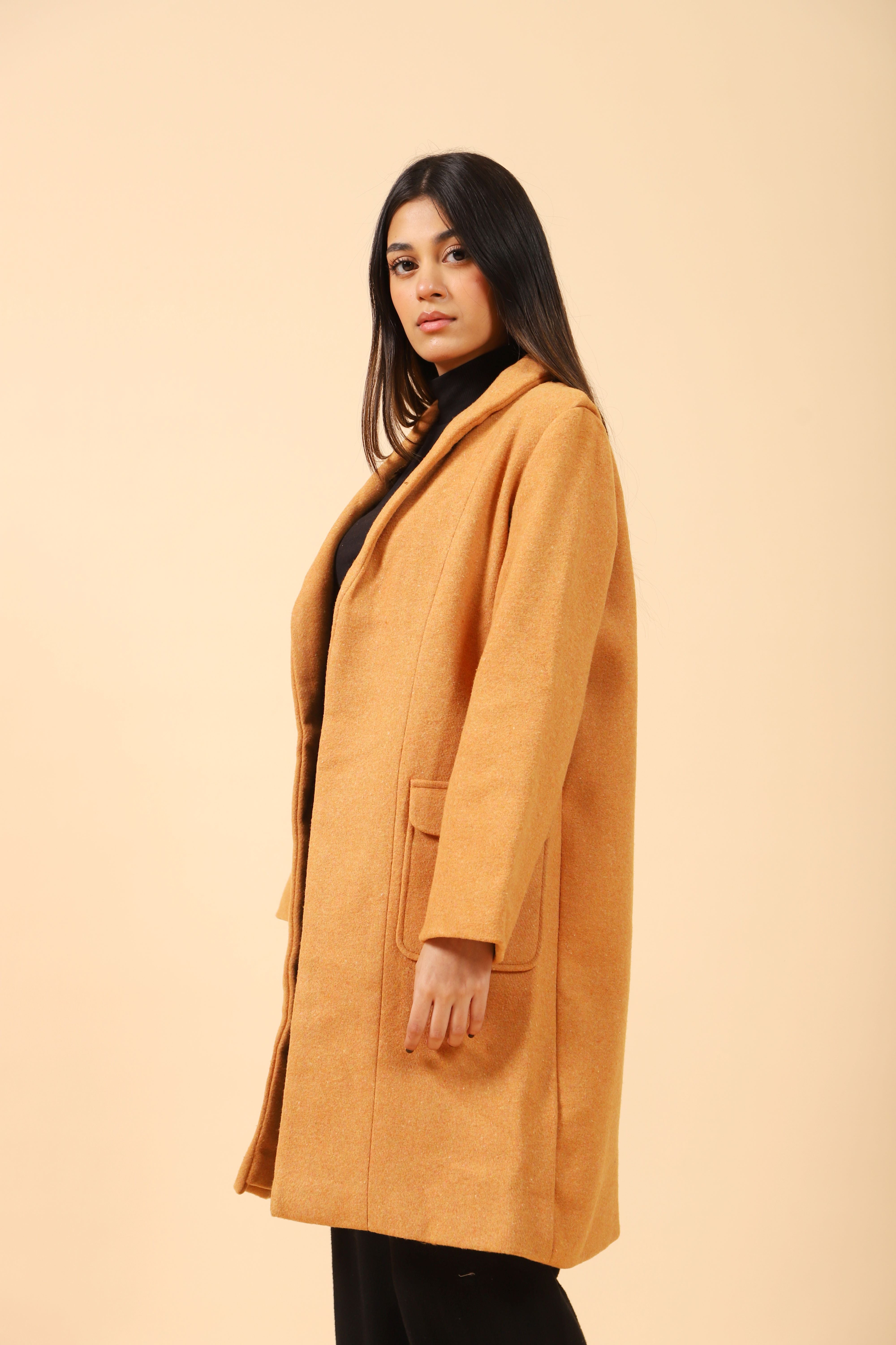 COAT WITH FRONT PANELS