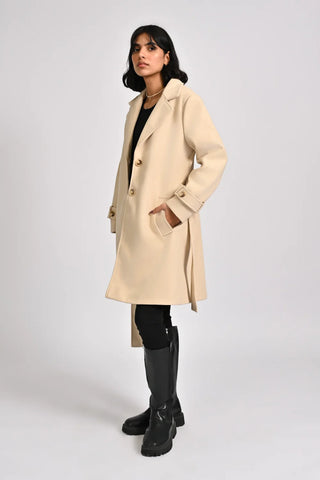 COAT WITH CUFF DETAIL