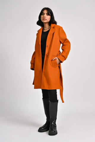 COAT WITH CUFF DETAIL