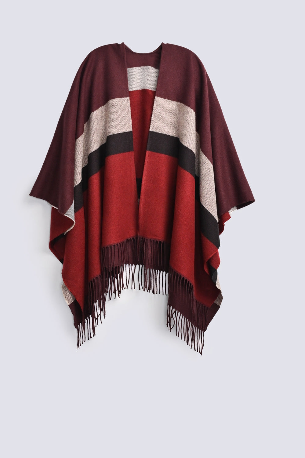 COLOR BLOCK CAPE SHAWL